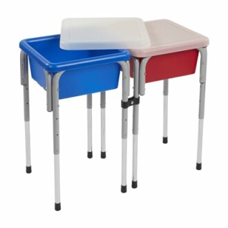 ECR4Kids 2-Station Sand and Water Adjustable Play Table